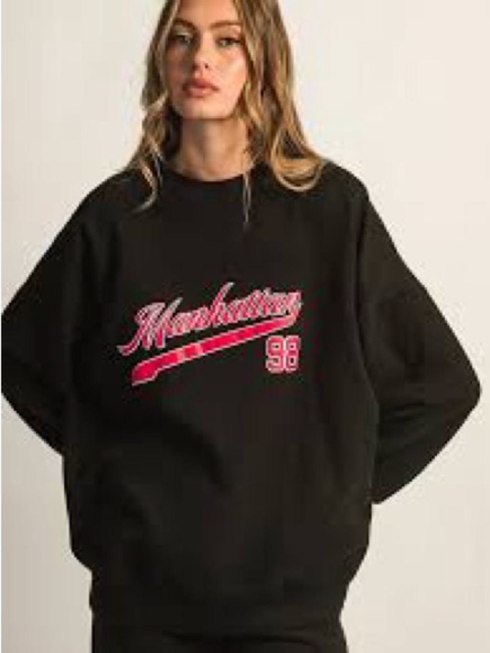 Harlow Black Graphic Crewneck Sweatshirt